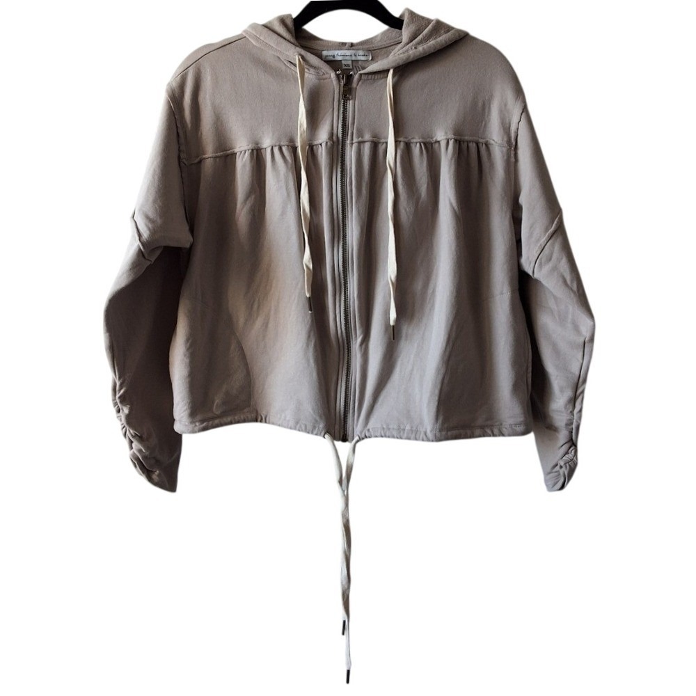 Young Fabulous & Broke XS‎ Cotton Blend Crop Zip Up Hoodie Cottagecore Grunge
